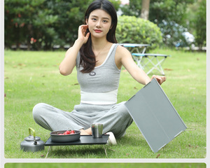<span class=keywords><strong>Mesa</strong></span> Plegable de Aluminio Resistente para Camping, Ligera, Ahorra Espacio, Portátil, para Comer al Aire Libre, Picnic, Niños, Café - Product Image 5