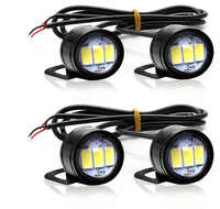 Nouveau phare antibrouillard COB 23 mm pour moto JHS, lentille LED multicolore œil d'aigle, lampe de conduite stroboscopique universelle