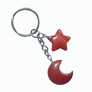 Red Jasper Stone Keychain Metal <b>Ring</b> Charm Bag Ornament for Backpack Handbag Accessory Holiday Souvenir Present - Product Image 6