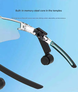 Lunettes intelligentes 2 en 1, conduction osseuse à oreille ouverte, étanches IPX4, haut-parleurs stéréo pour musique et appels, portée de 10 m, sport, oreille ouverte, IPX4 - Product Image 3