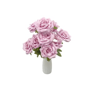 Offre Spéciale – Bouquets de Roses Artificielles Effet Vieilli en Soie, 7 Têtes, Rose, Champagne, Vert pour Mariage, Célébration, Décoration de Couloir - Product Image 5
