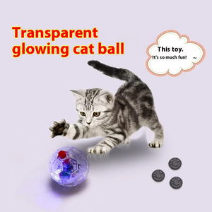 Yeni stil LED yanıp sönen top şeffaf plastik Pet kedi interaktif oyuncak - Product Image 2