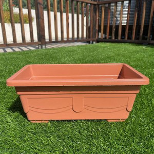 <span class=keywords><strong>Maceta</strong></span> de resina para suelo de gran calibre, <span class=keywords><strong>maceta</strong></span> de plástico <span class=keywords><strong>Rectangular</strong></span> de color <span class=keywords><strong>terracota</strong></span> para balcón - Product Image 3