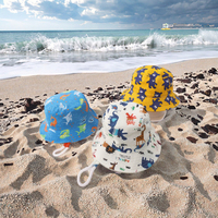 Chapeau seau d'été personnalisable motif de personnage de pêcheur brodé en 3D tissu éponge en toile de coton Safari-Made Outdoor