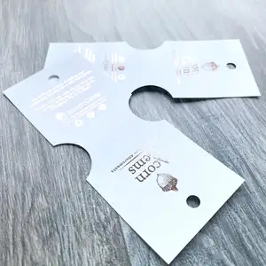 Kunden spezifisch bedruckte Folienpapier-Verpackungs karte mit Logo für Halsketten-Armband-Haarschmuck