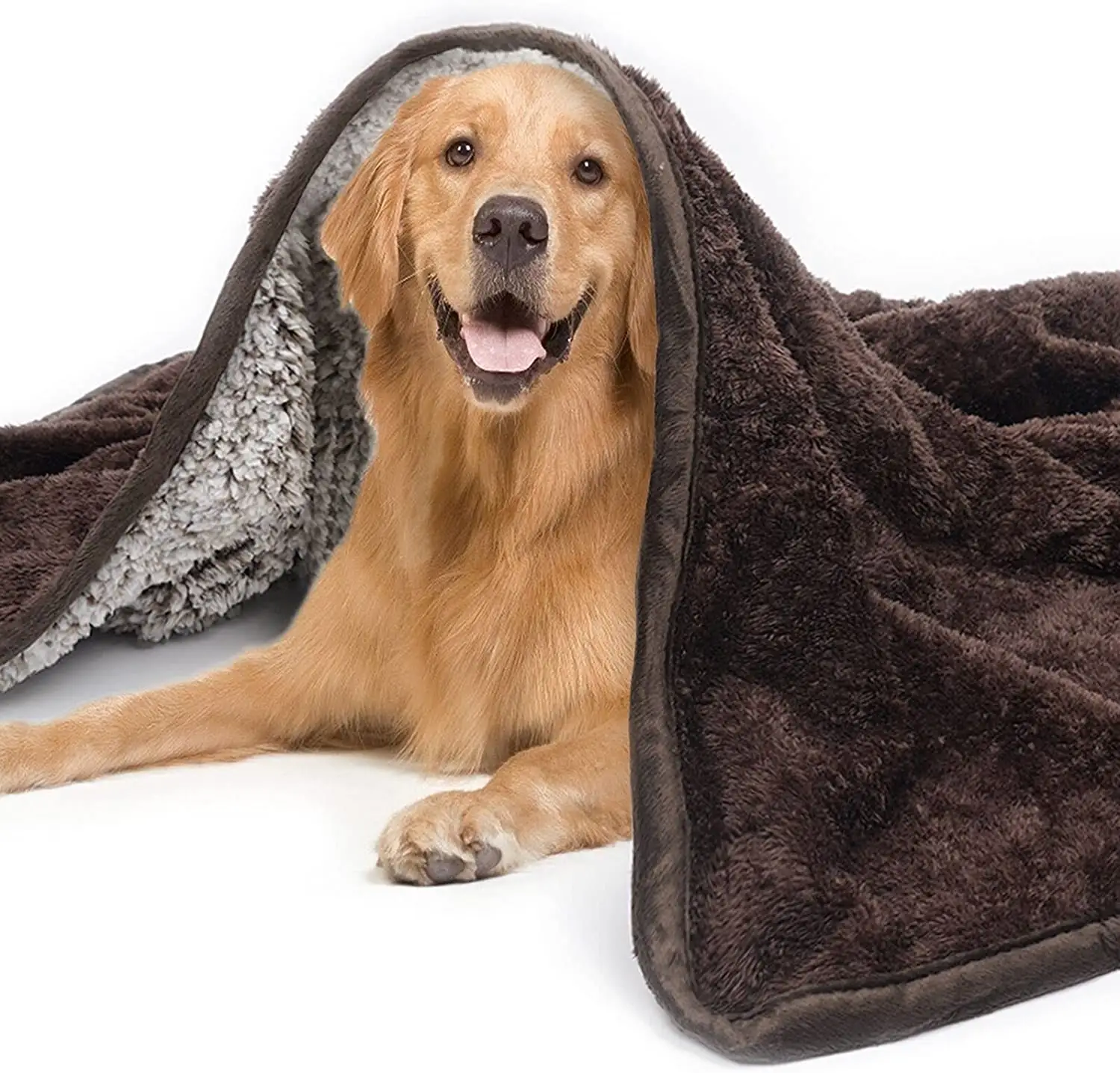 Мягкое дышащее пушистое плюшевое одеяло для собак, водонепроницаемое одеяло для домашних животных