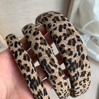 Élastique à cheveux rétro en tissu imprimé léopard, style européen-américain, élégant, pour femmes, usage quotidien