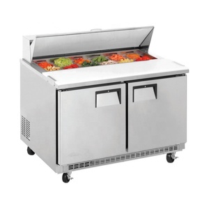 Table <span class=keywords><strong>de</strong></span> préparation <span class=keywords><strong>de</strong></span> salades et sandwichs en acier inoxydable, nouveau design, réfrigérateur intégré, 24 pouces / Station <span class=keywords><strong>de</strong></span> préparation <span class=keywords><strong>de</strong></span> salades - Product Image 1