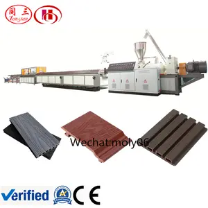 PP PE waste plastic wood parquet decking floor extruder production line WPC wall panel cladding machine