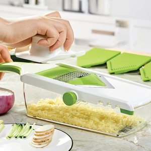 7-in-1 multifunzionale di frutta e verdura affettatrice cipolla trinciatrice con manico tritacristallo e taglio a Dicer per uso cucina - Product Image 5