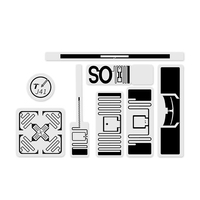 Etiqueta Adhesiva RFID UHF Pasiva, Etiqueta RFID de Papel Recubierto en Múltiples Estilos, Etiquetas RFID Alien U8 Ucode 8 para Gestión de Inventario de Activos