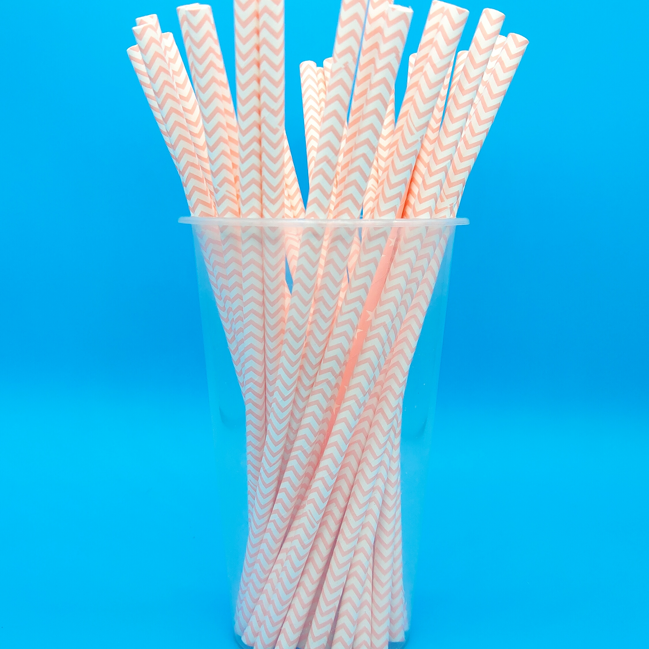 Biodegradable Paper Straw 6*197 mm Custom logo Individually Wrapped Drinking Straw