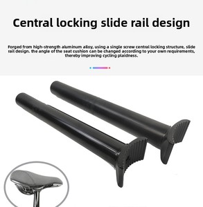 <span class=keywords><strong>Tija</strong></span> de sillín de tubo de asiento de aleación de carbono BMX con cojín para escalada callejera pendiente de suelo volador muerto - Product Image 3