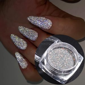 Poudre de paillettes réfléchissante, poudre de diamant pour ongles, pigment brillant effet sucre pour trempage des ongles, fournitures pour nail art, vernis gel et artisanat - Product Image 1