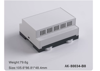 Boîtier de commande industriel PLC sur rail DIN 105,6*86,81*48,4 mm, boîtier de projet électronique ventilé en ABS pour module de relais