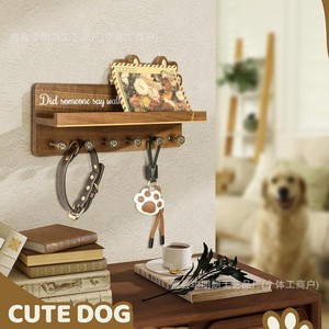 Porte-clés mural pour entrée transfrontalière, crochets muraux pour manteaux et sacs, support de rangement pour laisses de chien et de chat - Product Image 1