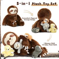 Peluches lestées personnalisées de haute qualité avec logo, sur le thème des paresseux, pour bébés et enfants autistes, avec fermeture éclair sur le ventre, fabriquées sur mesure en usine.