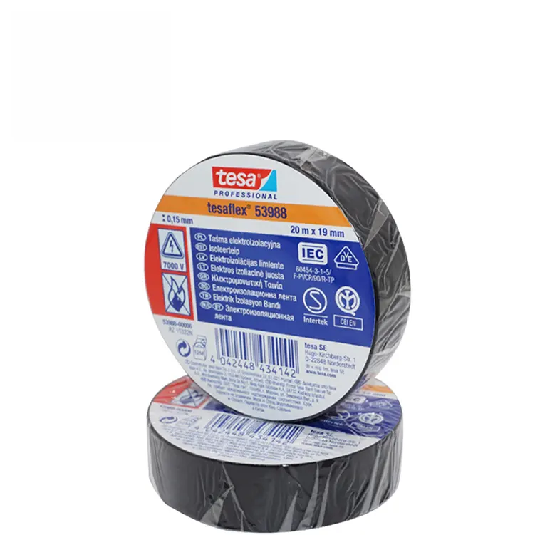 HOT Sale TESA 53988 Colored high voltage insulating Soft color pvc electrical insulation tape