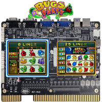 Bugs Party 2-en-1 HET Jeu de compétences avec support de carte de jeu PCB à monnayeur espagnol simple et double pour 4 machines de jeu d'arcade