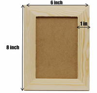 Cadres photo en bois de pin massif non fini, personnalisables en usine, écologiques et simples pour projets de peinture DIY