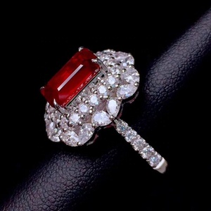 Anillos clásicos <span class=keywords><strong>para</strong></span> mujer, anillo <span class=keywords><strong>de</strong></span> piedras preciosas <span class=keywords><strong>de</strong></span> rubí rojo Vintage Original, joyería fina hecha a mano, regalo <span class=keywords><strong>de</strong></span> compromiso <span class=keywords><strong>de</strong></span> boda - Product Image 4