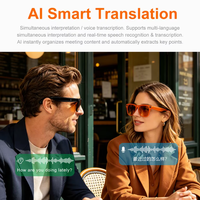 Nouvelles Lunettes Intelligentes sans Fil avec Caméra IA pour la Prise de Vue, Traducteur AR, Lunettes de Soleil Intelligentes Portables Bluetooth avec Assistant Vocal IA