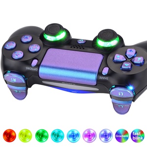 Extremerate Customized <b>Flash</b> <b>Light</b> Led Mod Kit With Clear Buttons Sets for PS4 Controller - Product Image 3