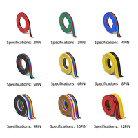 Cable Plano Paralelo UL1007 28AWG 2-7P, Cable de Cobre Estañado con Código de Color para LED RGB y Modelos de Juguetes