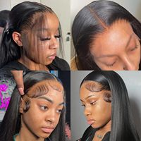 Perruques Indiennes Brutes Pas Chères Sans Colle 13x6 Perruque Lace Frontale HD Cheveux Humains Perruque Frontale en Dentelle de Cheveux Bruts Vietnamiens pour Femmes Noires