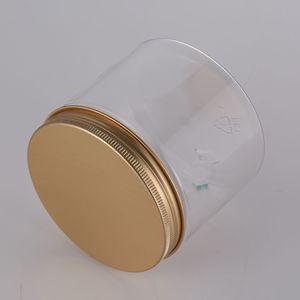 Pot transparent à large ouverture pour animaux de compagnie, diamètre 92 mm, 500, 750, 800, 1000 ml, avec couvercle en aluminium doré, emballage général - Product Image 3