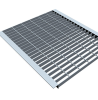 Grille de caniveau moderne à charnières relevables (acier au carbone galvanisé à chaud / acier inoxydable 304/316) en maille soudée dentelée antidérapante