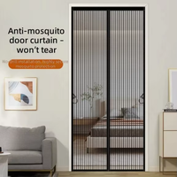 Moustiquaire magnétique auto-fermante pour porte, idéale pour la maison en été, anti-insectes et ventilée