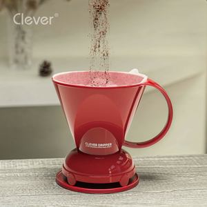 Cafetera de Filtro de Plástico Resistente, Color Rojo, Forma Trapezoidal, Marca Eastman Tritan, Libre de BPA, para Oficinas y Cocinas - Product Image 2