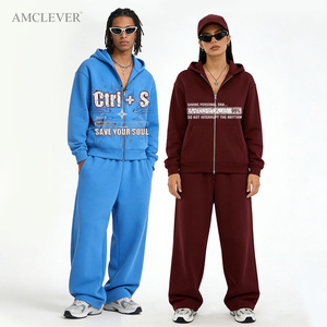 เสื้อฮู้ดดี้ผ้าคอตตอนผสมพรีเมียม 350GSM  "<span class=keywords><strong>Save</strong></span> Your Soul" ผ้าฟลีซเทคโนโลยี ซิปเต็มตัว ทรงหลวม แขนโค้ง สตรีทแวร์ ผู้ชาย/ผู้หญิง  แบบเรียบ - Product Image 4