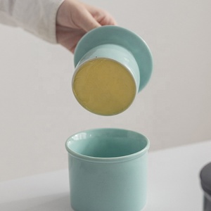 Nouvelles idées de produits 2026 Armoires et accessoires pour la maison et la cuisine <span class=keywords><strong>En</strong></span> vente Beurrier français <span class=keywords><strong>en</strong></span> céramique avec couvercle - Product Image 5