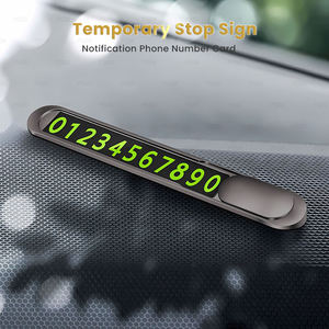 Eonline Carte de stationnement temporaire lumineuse pour voiture Autocollants de stationnement automobile Accessoires intérieurs Plaque de signalisation d'arrêt cachée pour numéro de téléphone - Product Image 6