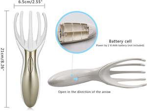Massaggiatore della testa del massaggiatore del cuoio capelluto della stazione termale di vibrazione tenuta in mano elettrica senza fili di vendita calda di <span class=keywords><strong>Amazon</strong></span> - Product Image 3