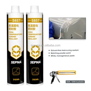 S857 310Ml Tabung Katrid Sealant Perekat Suhu Tinggi untuk Bare Steel atau Electrocoat