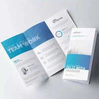 Service d'impression OEM A2 A3 A4 A5 A6 Flyers pliants personnalisés Brochure manuelle Brochure à trois volets pour les entreprises