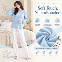 Ensemble de pyjama en coton modal imprimé de qualité supérieure, vêtements de détente pour la maison, pyjama en coton fleuri pour filles