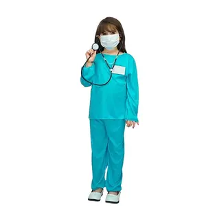 Costume da chirurgo Cosplay di Halloween per bambini Costume da dottore uniforme da carriera per ragazze