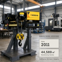 Nouvelle palan électrique industriel à câble métallique 10 tonnes 380V 50Hz, portée de levage 10m avec chariot compact à faible hauteur de plafond en métal