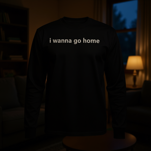 Camiseta de manga larga I Wanna Go Home, camiseta con meme introvertido, camiseta honesta y antisocial - Product Image 3