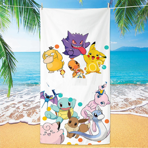 Serviette de plage absorbante en microfibre avec impression numérique simple pour un usage domestique en été et des dessins animés - Product Image 5