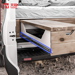 Nhiệm vụ nặng nề 200kg đồ nội thất phần cứng 3 lần mở rộng đầy đủ bóng mang Ngăn kéo trượt đường ray cho nhà bếp sử dụng - Product Image 3