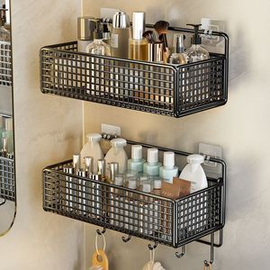Étagère murale moderne et minimaliste sans perçage pour salle de bain et cuisine, <span class=keywords><strong>panier</strong></span> de rangement pour toilettes et salle de bain - Product Image 1