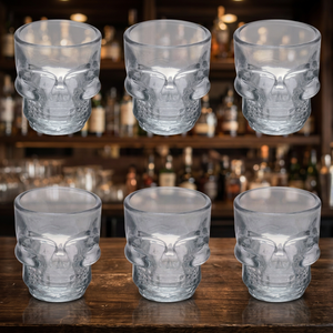 Set di 6 bicchieri da liquore Villa d'Este Home Tivoli Novelty da 50ml con design a teschio, lavabili in lavastoviglie - Product Image 2