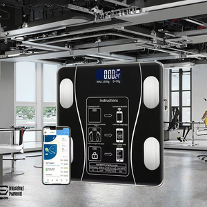 Balance électronique LCD 180 kg, pèse-<span class=keywords><strong>personne</strong></span> intelligent pour salle de bain avec analyse de la composition corporelle et IMC, précision de 0,05 kg, compatible avec l'application iOS/Android - Product Image 1