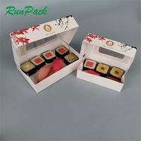 Boîte à sushi en carton personnalisée pour la livraison de sushi à emporter, avec compartiments, emballage alimentaire japonais, boîte à sushi en papier