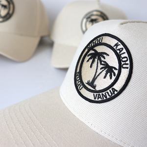 Venta al por mayor personalizado BSCI diseño bordado Logo 5 Panel deporte hombres mujeres sombrero, OEM Beige acrílico Gorras, gorra de béisbol de alta calidad - Product Image 6